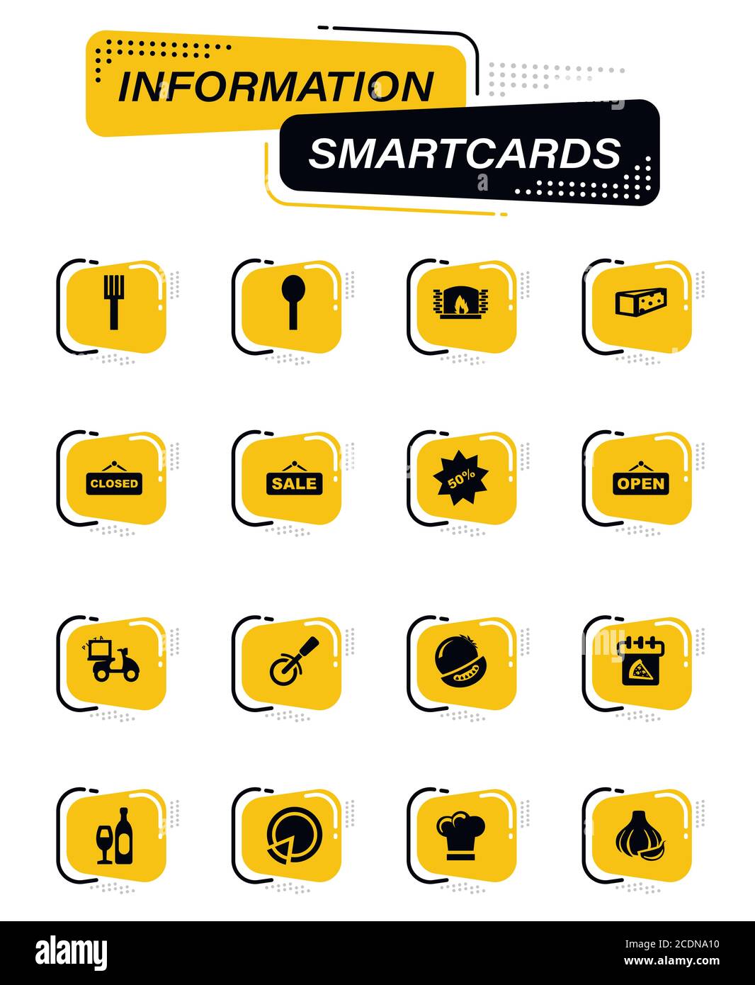 Restaurant icons set Stock Vector