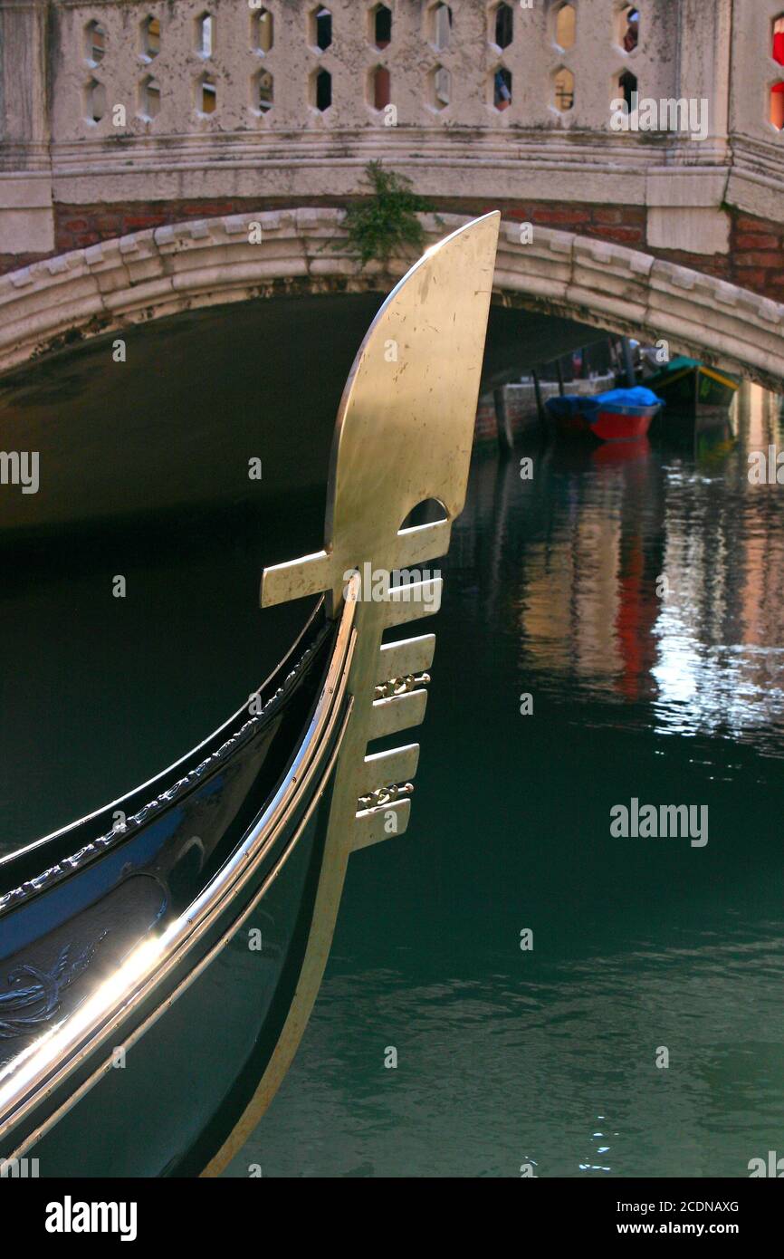 Front Gondola and Bridge Stock Photo Alamy