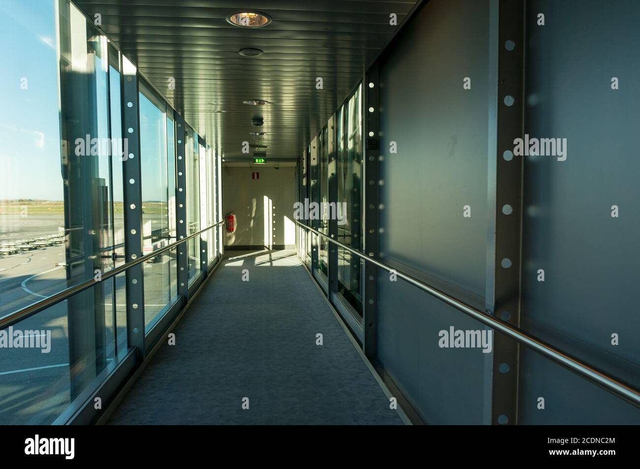 empty corridor in the modern office building. Stock Photo
