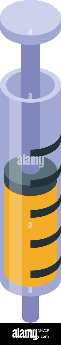 Syringe molecular cuisine icon, isometric style Stock Vector