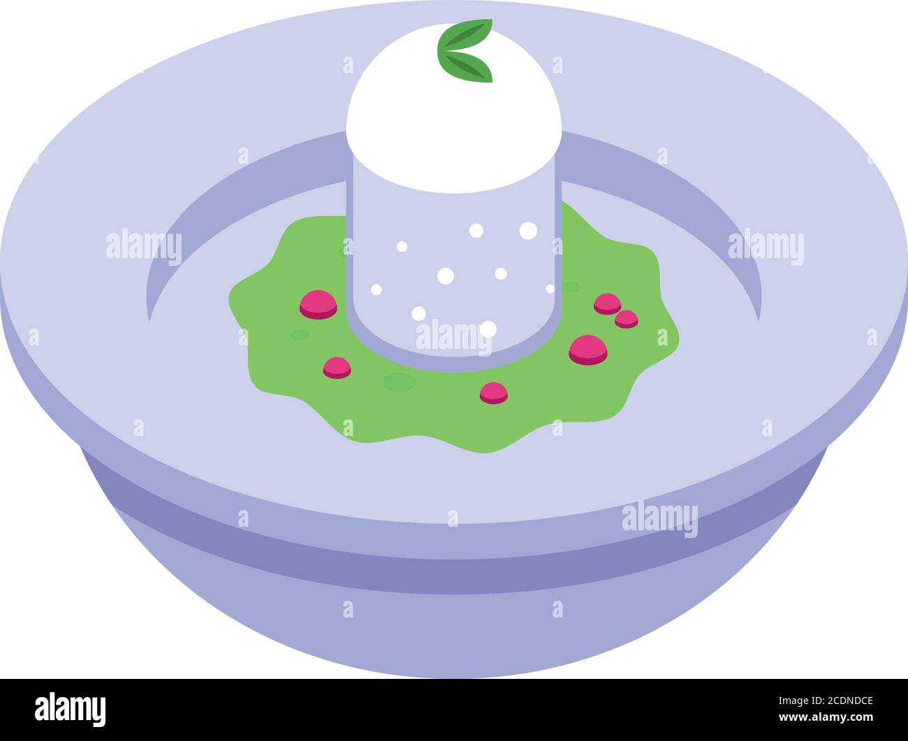 Cake molecular cuisine icon, isometric style Stock Vector