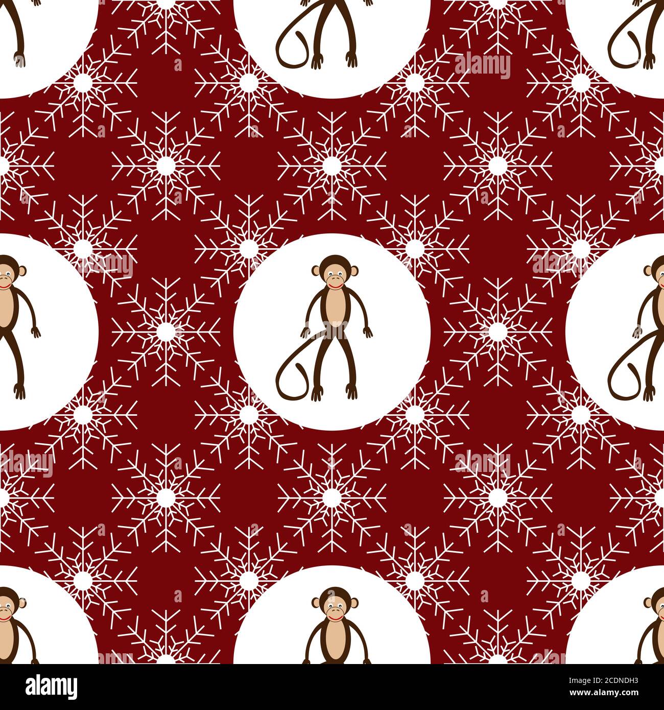 New year monkey symbol festive seamless pattern Stock Photo Alamy