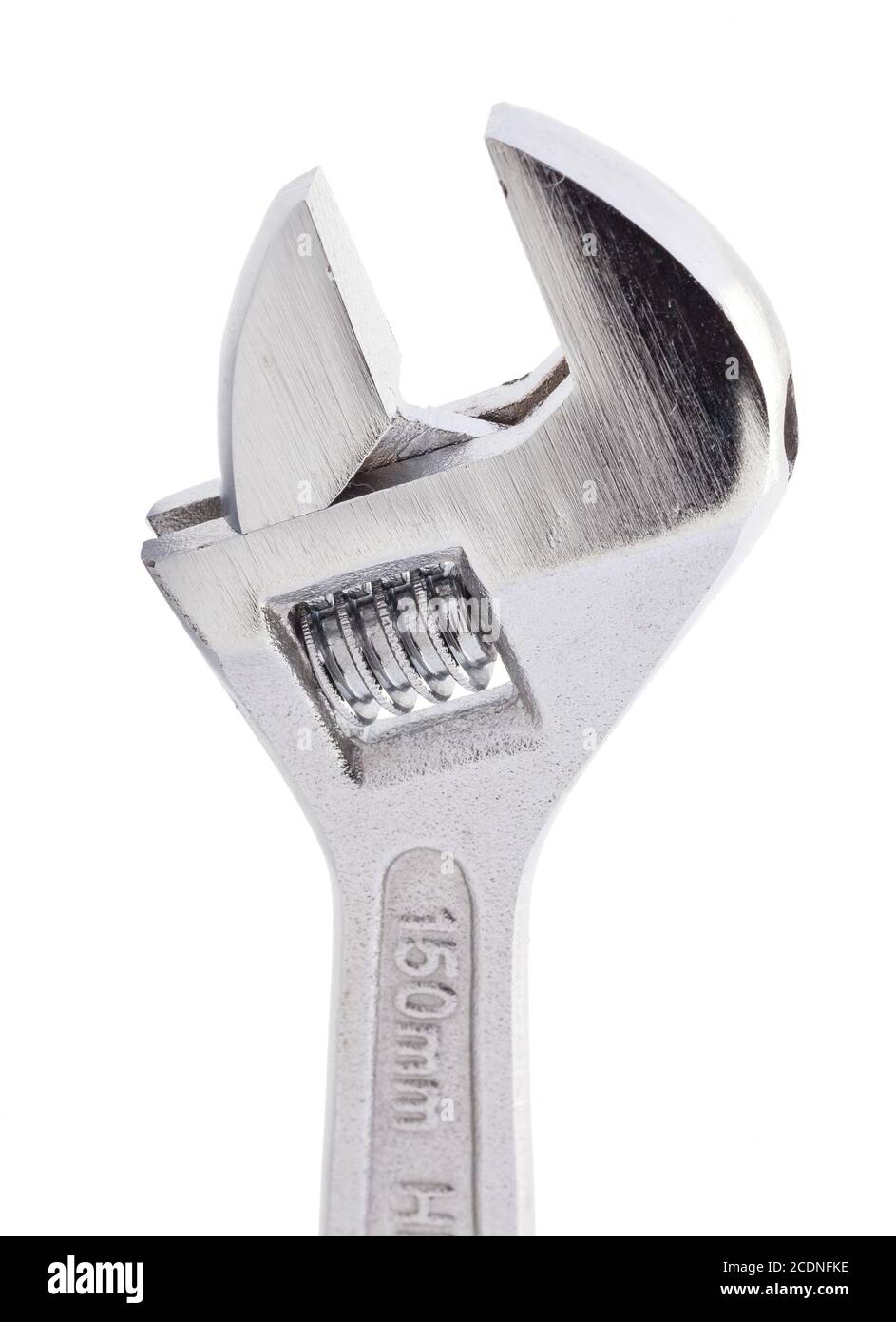 Adjustable wrench isolated on white background Stock Photo