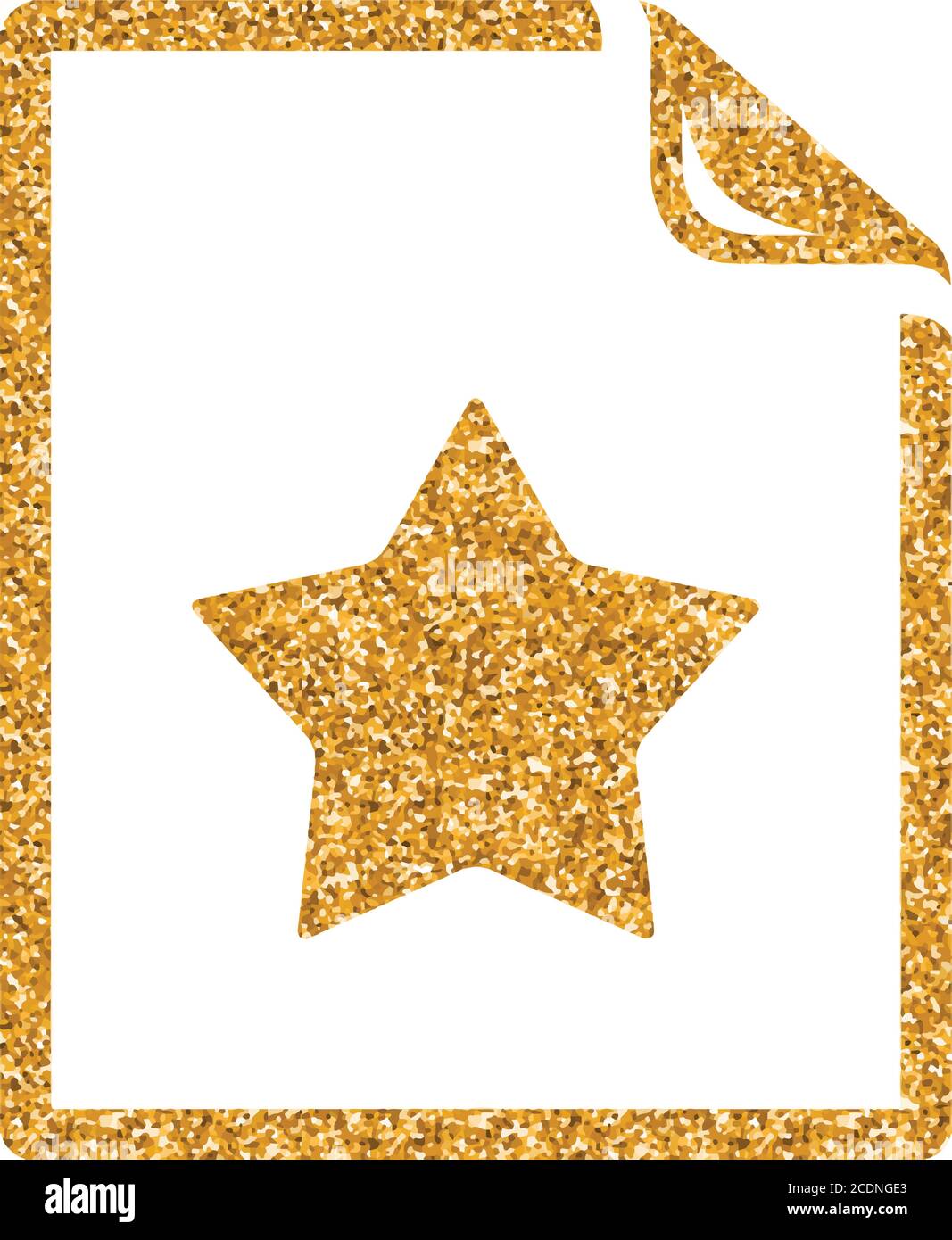 Favorite icon in gold glitter texture. Sparkle luxury style vector ...