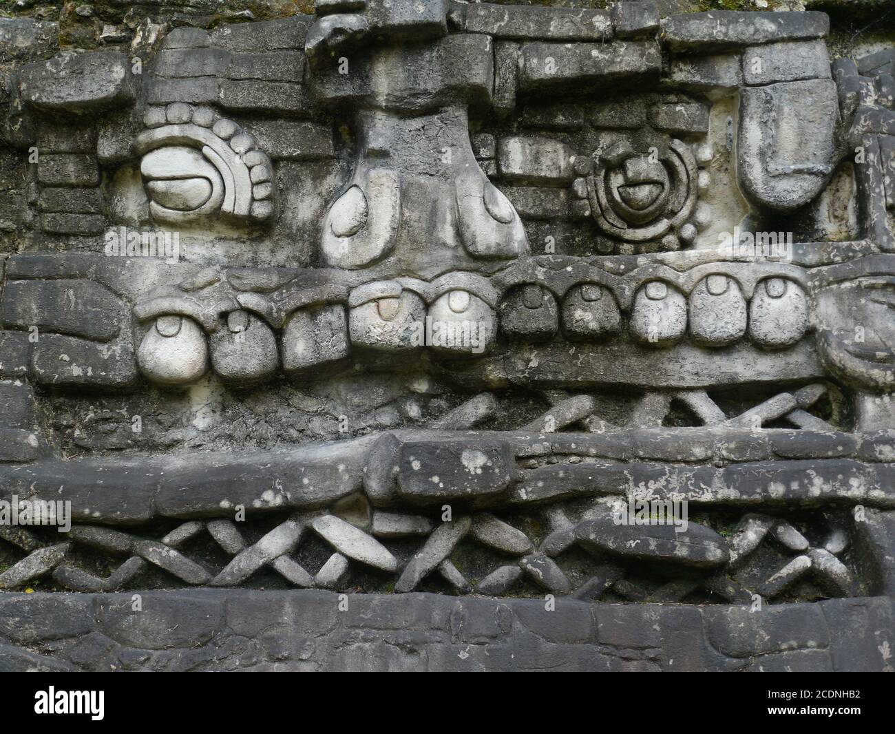 Ghost figure in the Mayan site Caracol in Belize, Central America Stock Photo