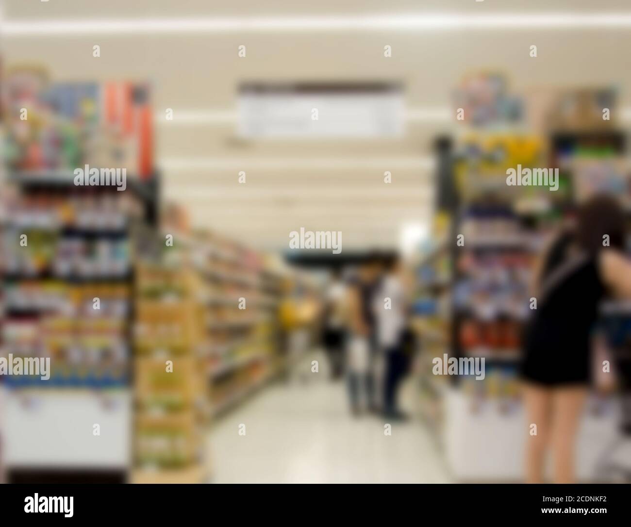 Blurred Supermarkets Stock Photo