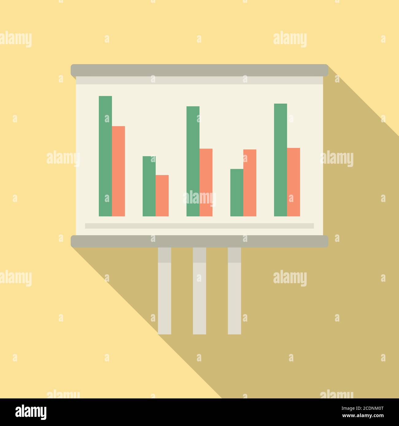 Audit banner graph icon. Flat illustration of audit banner graph vector ...