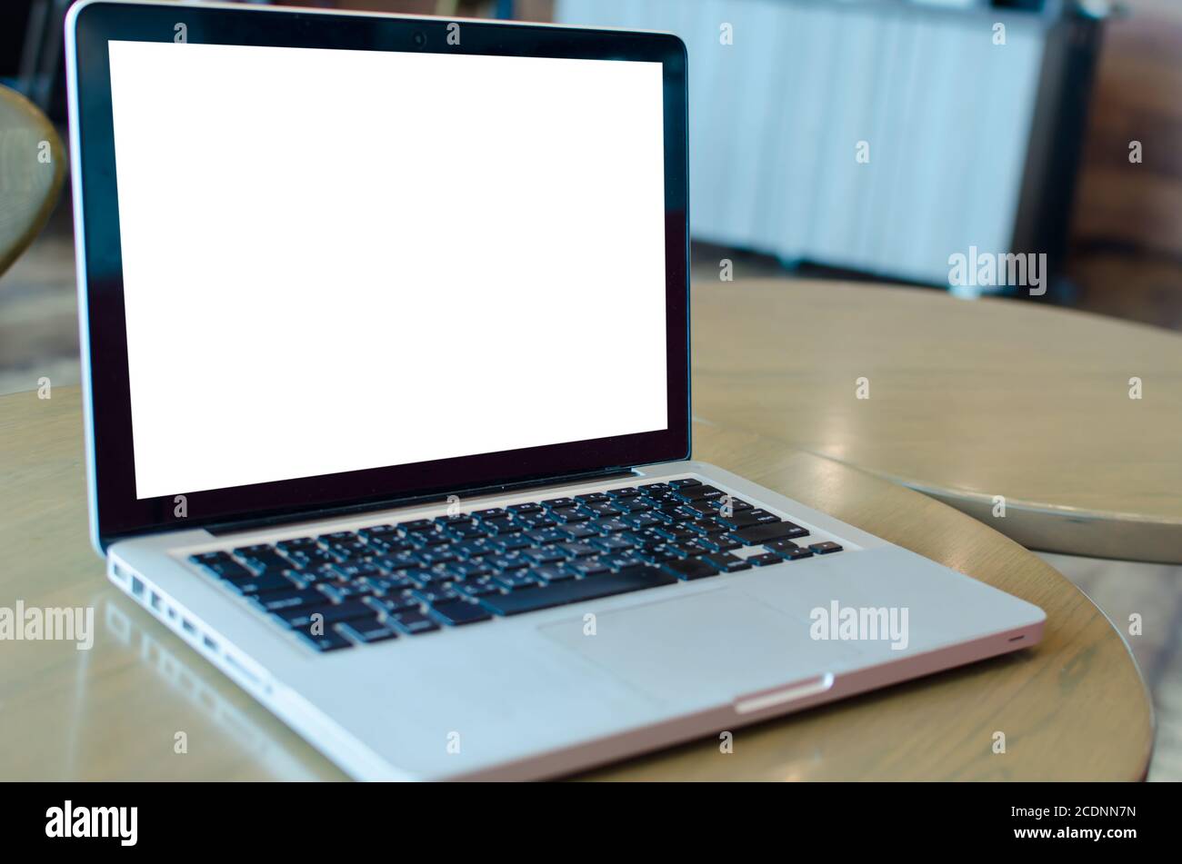 computer laptop table Stock Photo