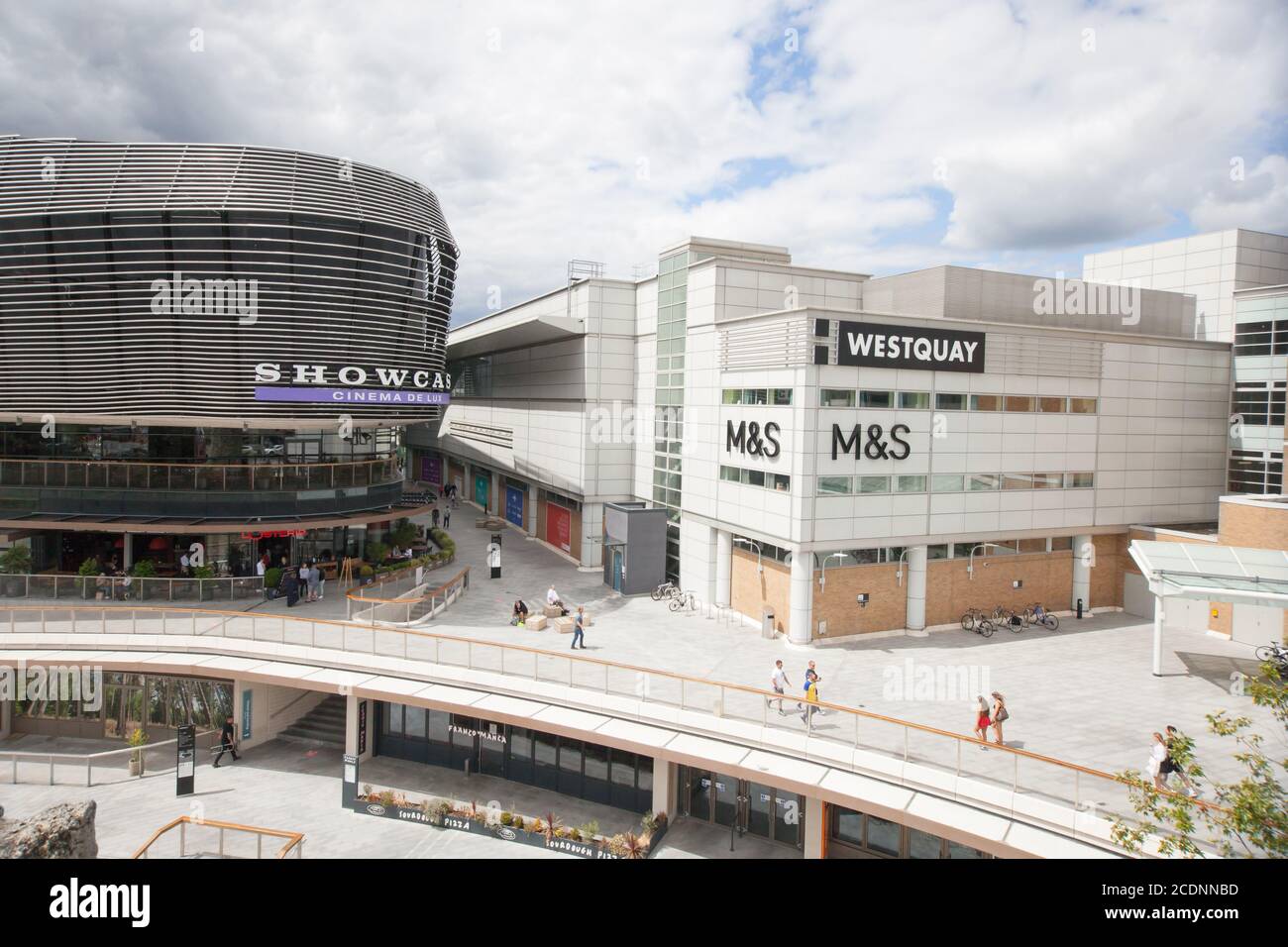 Shops and a Cinema at Westquay Shopping Centre, Southampton, Hampshire in the UK, taken 10th July 2020 Stock Photo