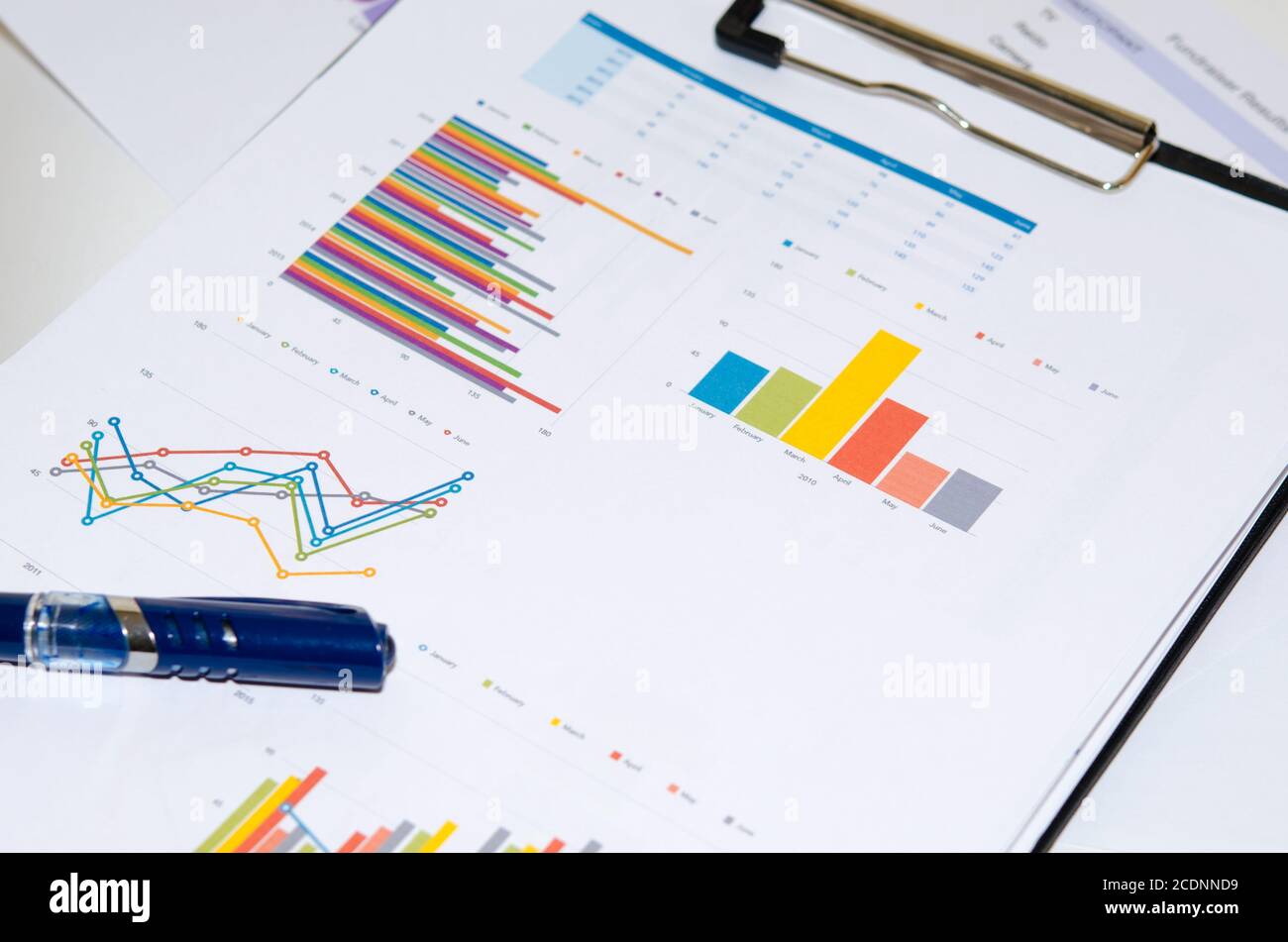 Business documents graph Stock Photo - Alamy