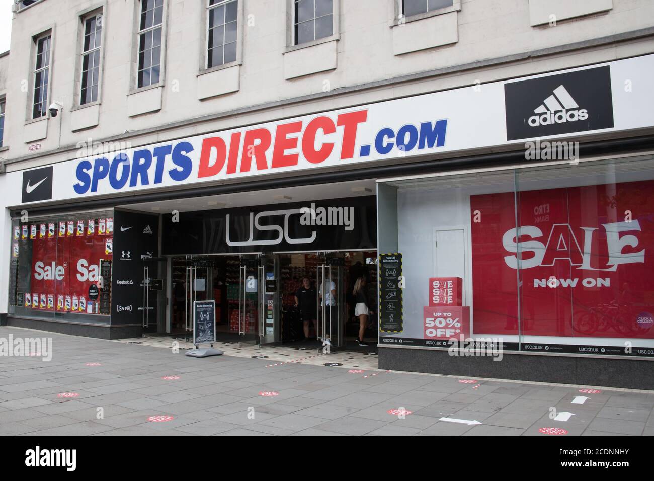 The Sports Direct shop in Southampton in the UK, taken on the 10th July 2020 Stock Photo