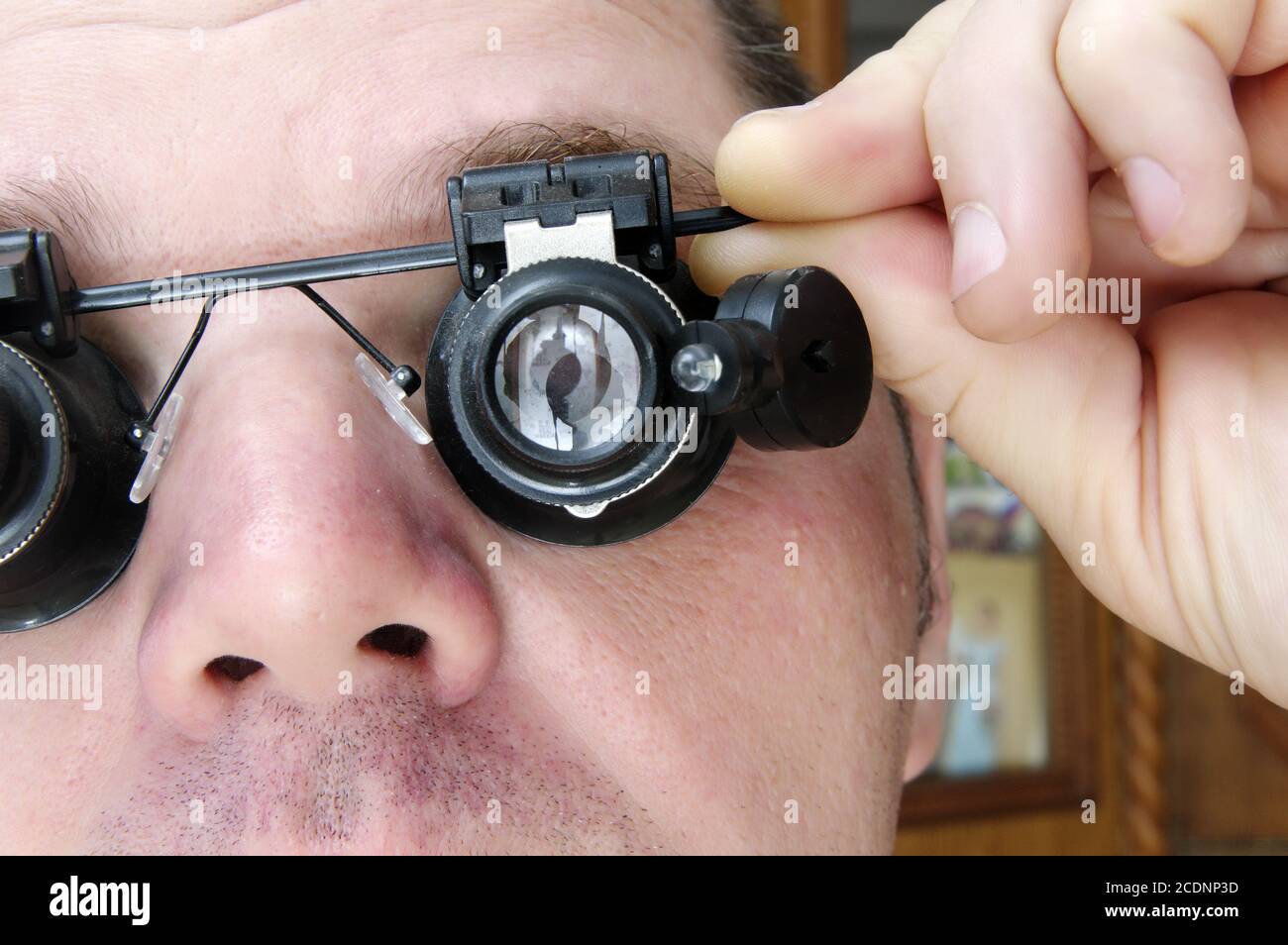 special glasses Microscopes Stock Photo Alamy