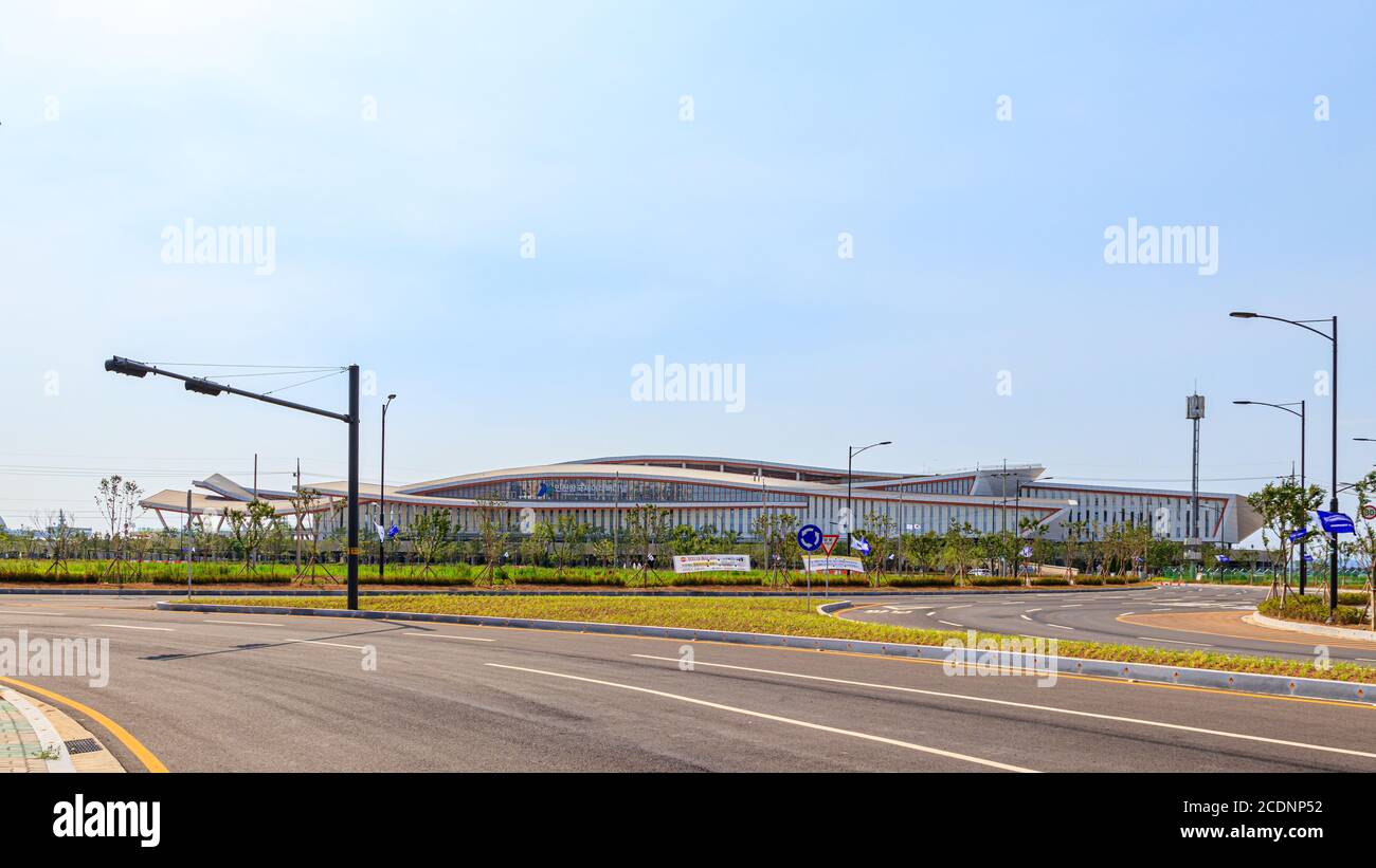 Incheon, Korea - Jun 19, 2020. Incheon International Ferry Terminal. Incheon International Ferry Wharf. Incheon Cruise Terminal. Stock Photo
