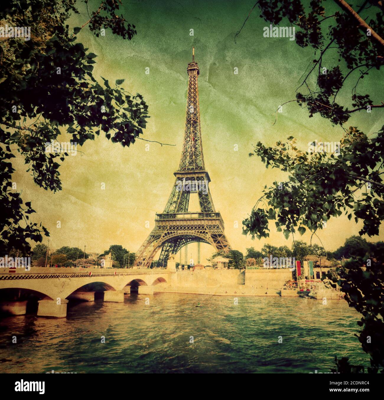 Vintage paris landscape hi-res stock photography and images