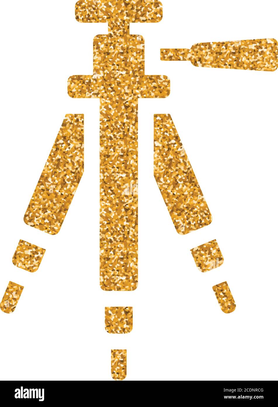 Camera tripod icon in gold glitter texture. Sparkle luxury style vector ...