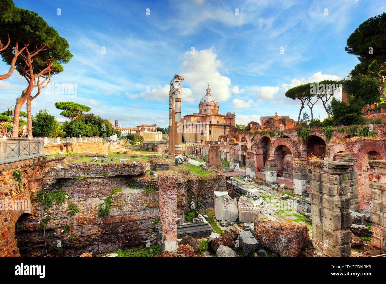 The Roman Forum, Italian Foro Romano in Rome, Italy Stock Photo