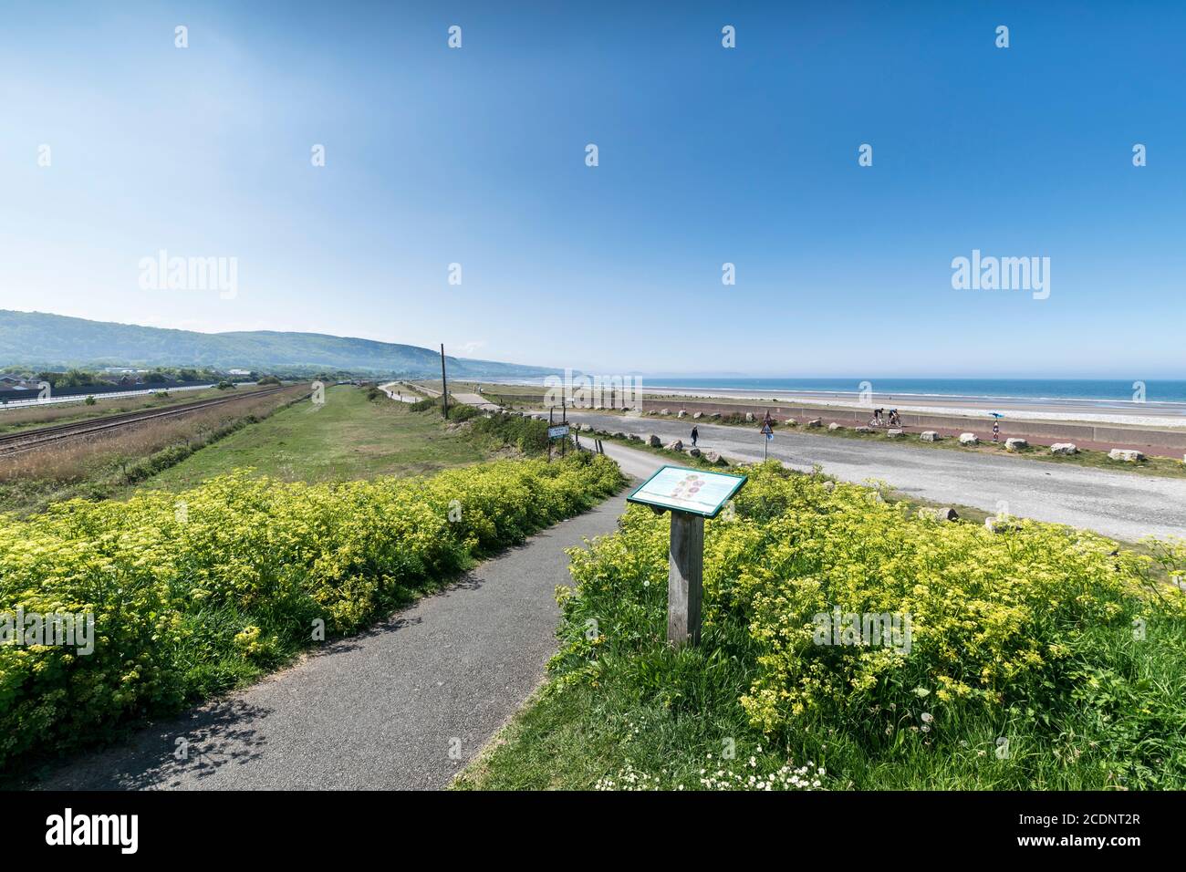 Abergele Pensarn beach on the North Wales coast photo taken during Covid 19 lockdown Stock Photo