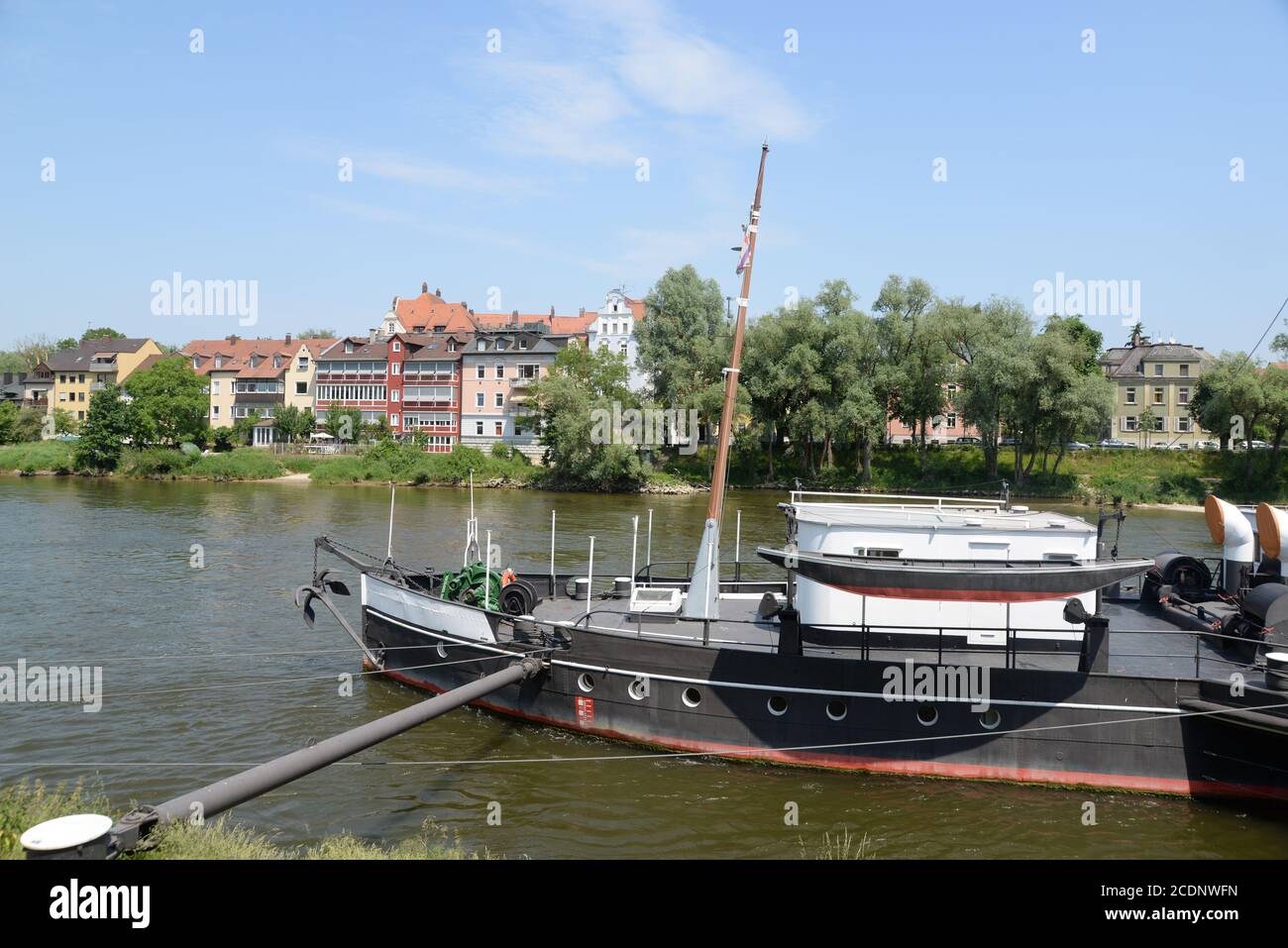Paddle steamer in Regensburg Stock Photo Alamy