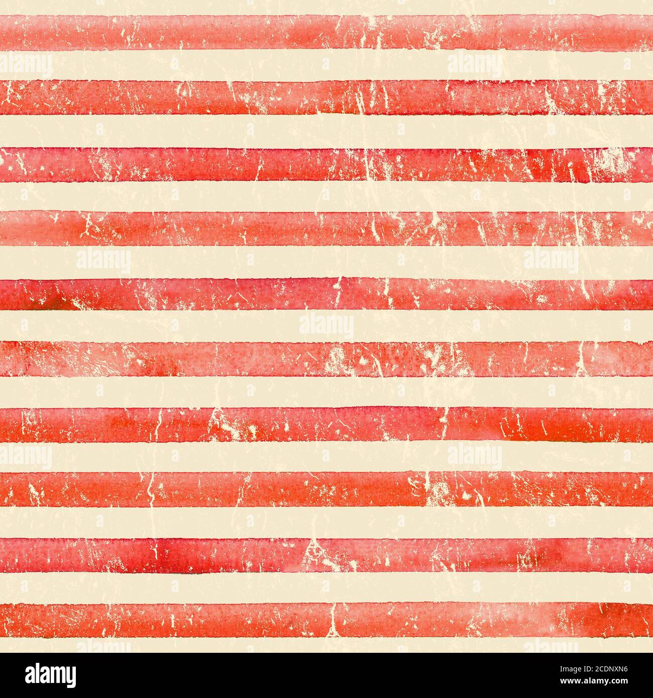 Vintage paper. Watercolor stripe seamless pattern. Red stripes background.  Watercolour hand drawn striped old grunge texture. Print for cloth design  Stock Photo - Alamy