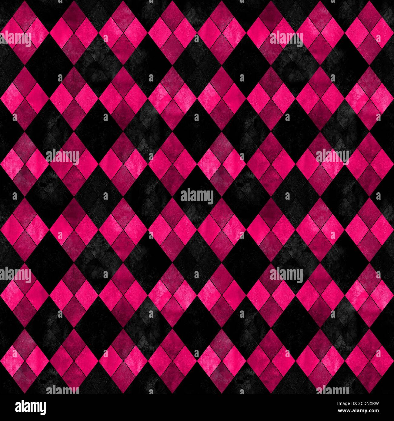 Black and pink argyle seamless plaid pattern. Watercolor hand drawn texture  background. Watercolour rhombus shapes background. Print for cloth design  Stock Photo - Alamy