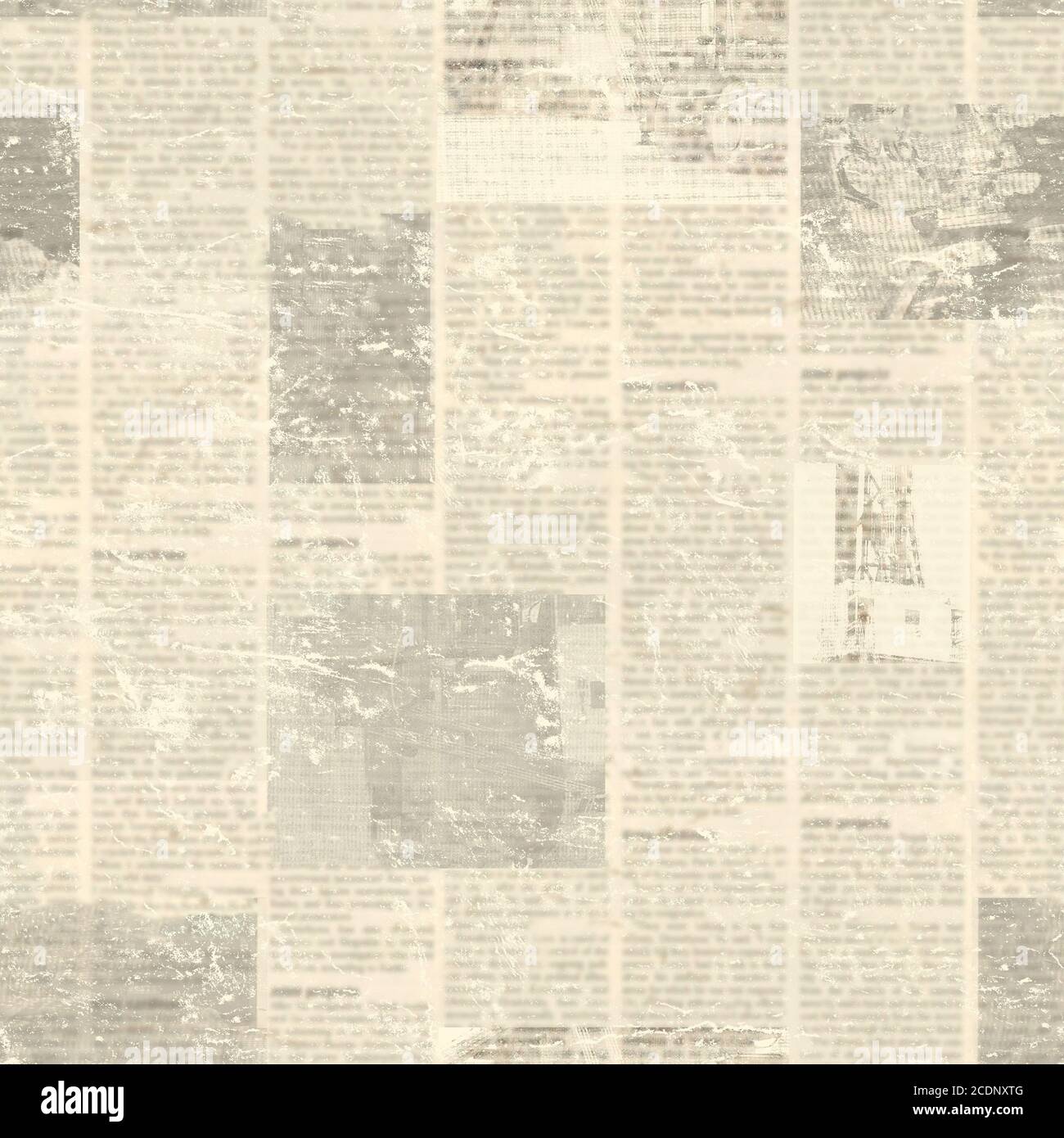 Newspaper Seamless Pattern With Old Unreadable Text And Images Vintage Blurred Paper News Texture Square Background Textured Page Sepia Beige Colla Stock Photo Alamy