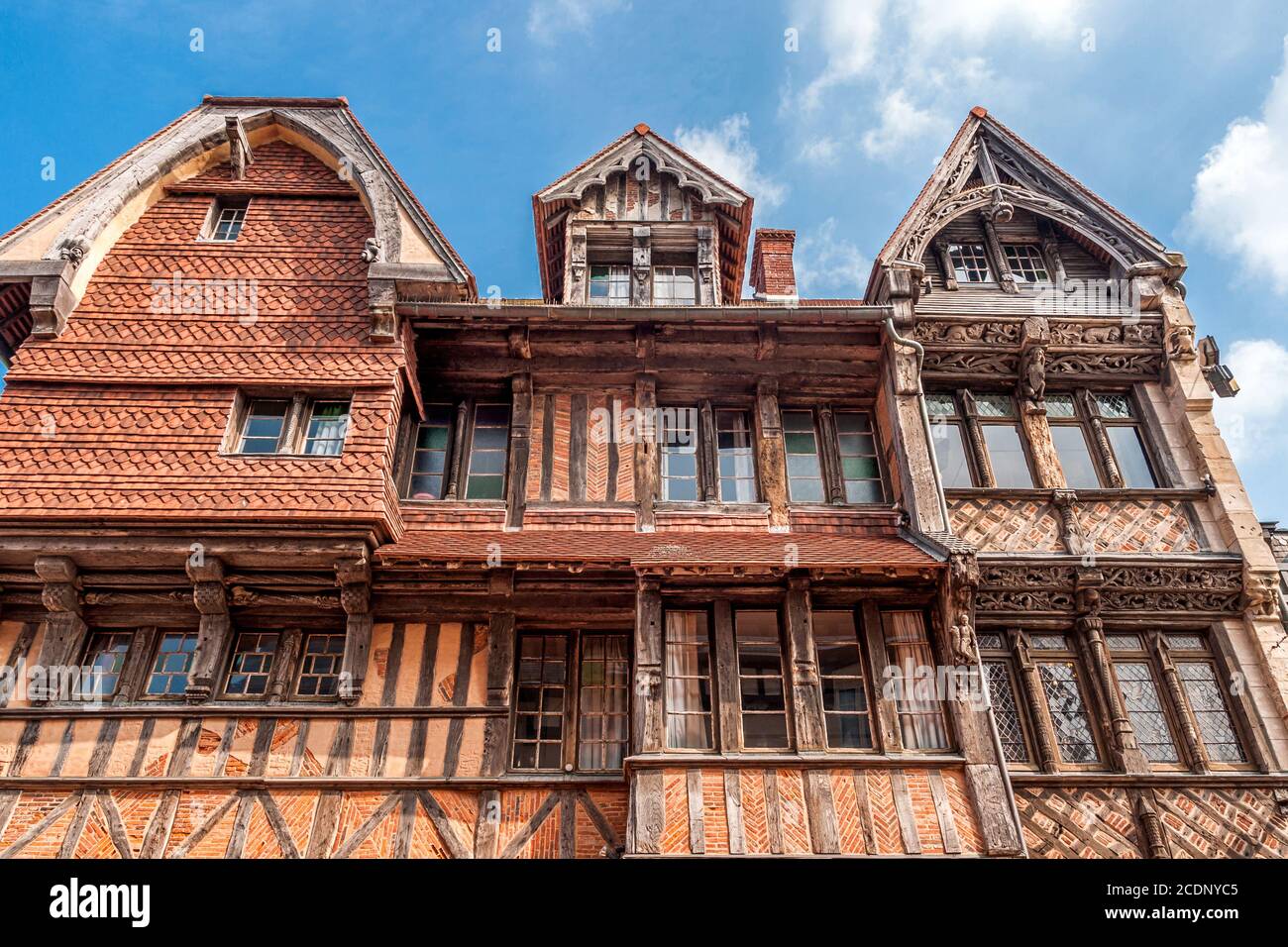 View of the Manoir de la Salamandre, a historic, lordly Tudor style house in Etretat, Normandy