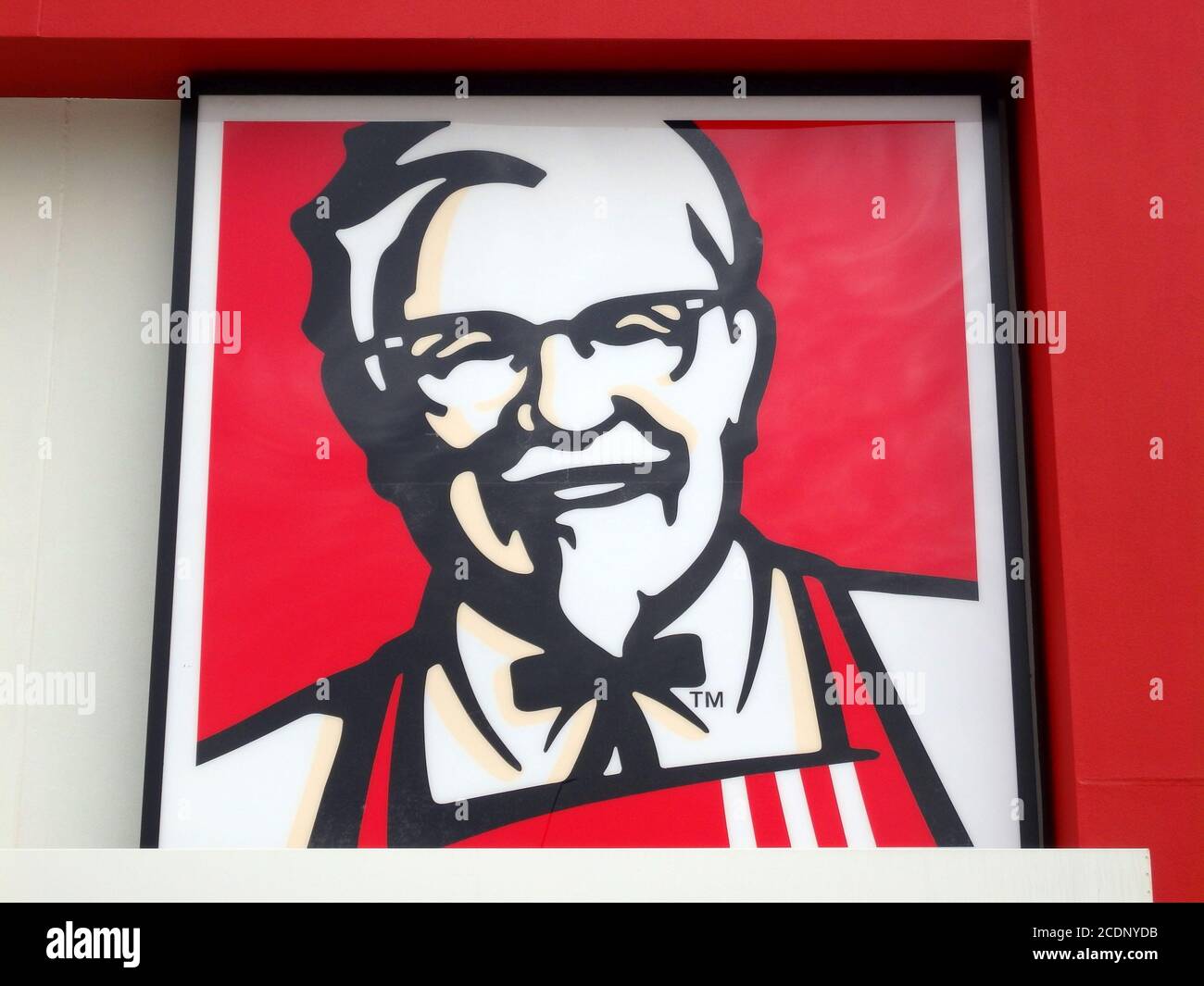 KFC logo of Colonel Sanders, Queensland Australia Stock Photo