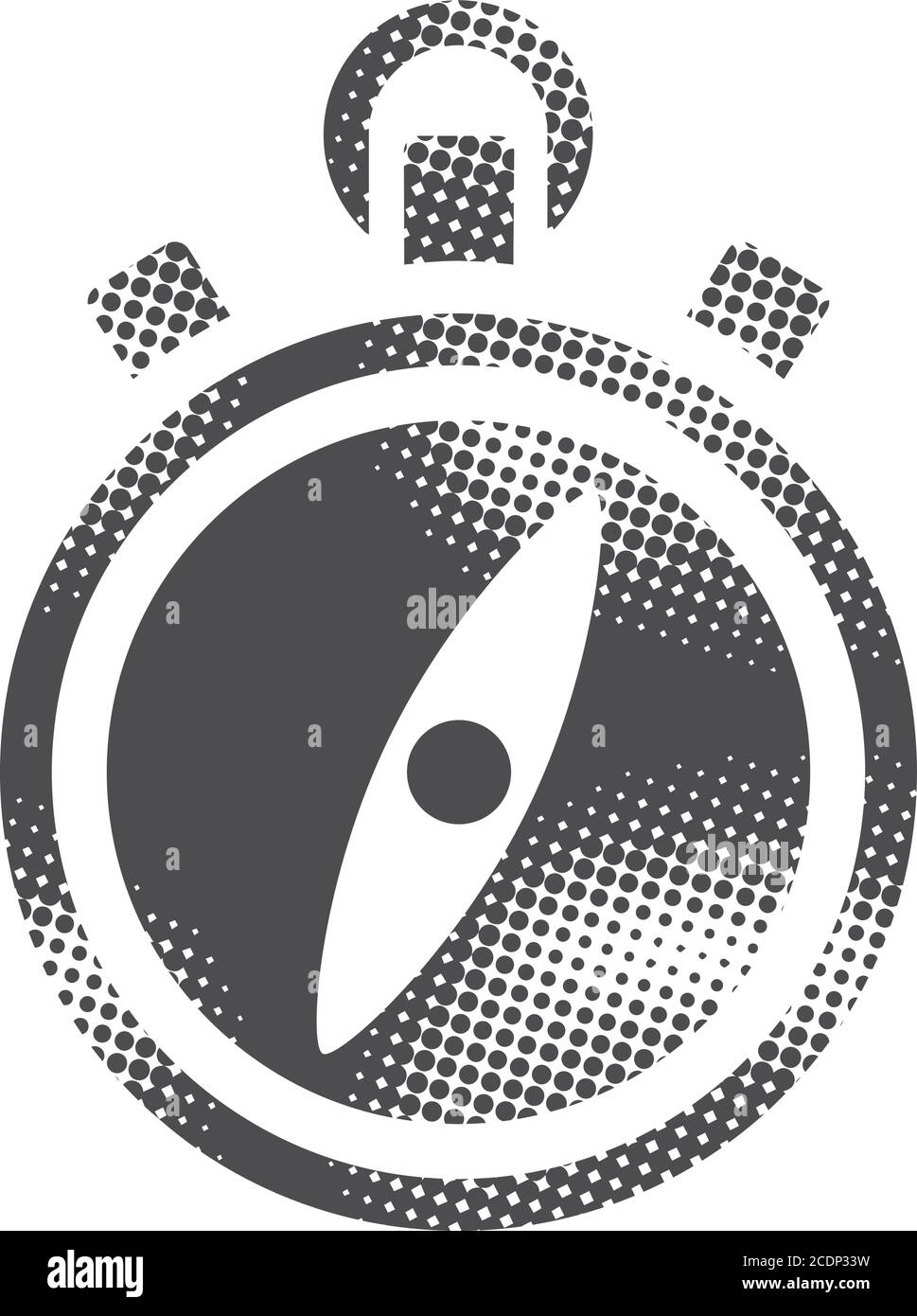 Compass icon in halftone style. Black and white monochrome vector ...