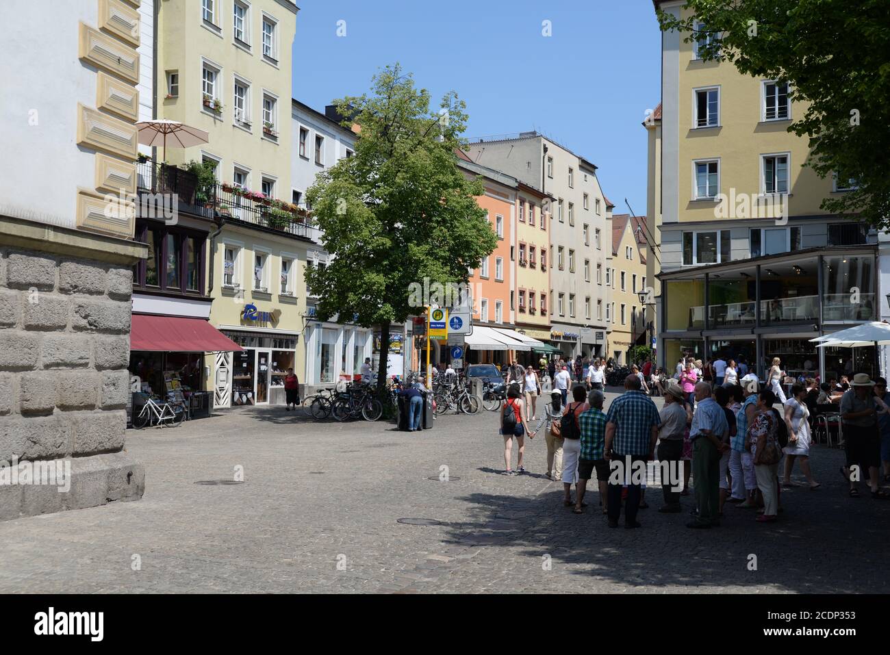 Coal market in Regensburg Stock Photo