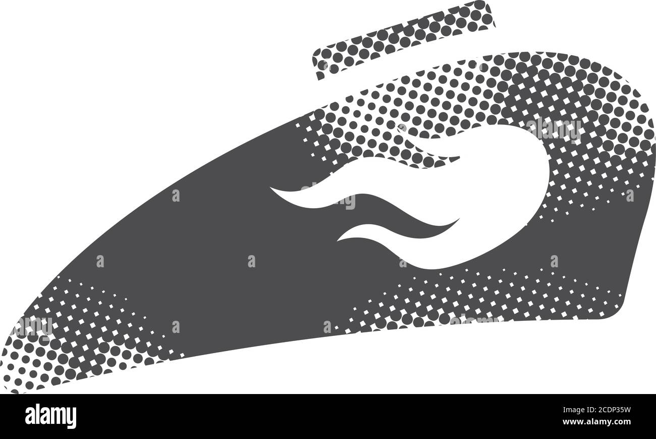 Motorcycle gas tank icon in halftone style. Black and white monochrome ...