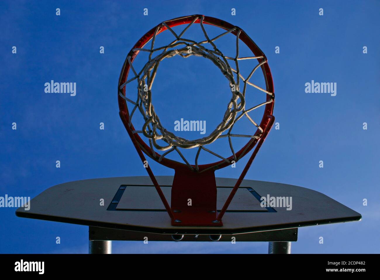 Basket ring seen from the ground Stock Photo