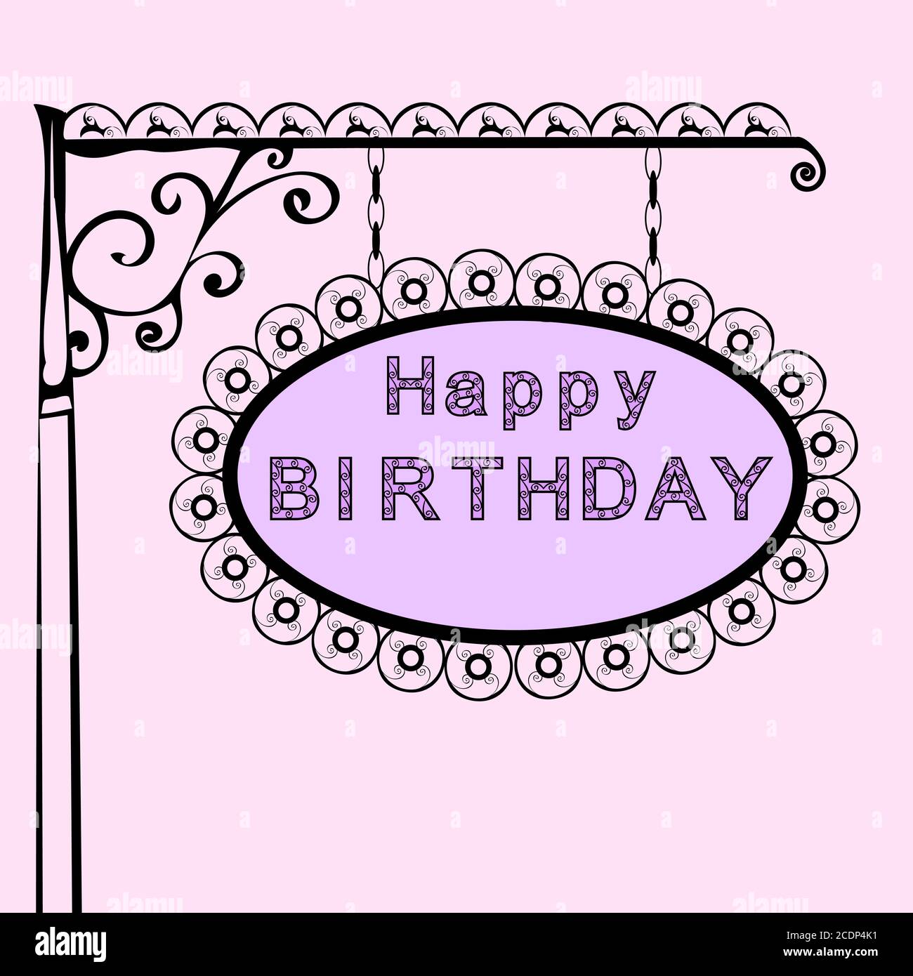 happy birthday retro vintage street sign Stock Photo - Alamy
