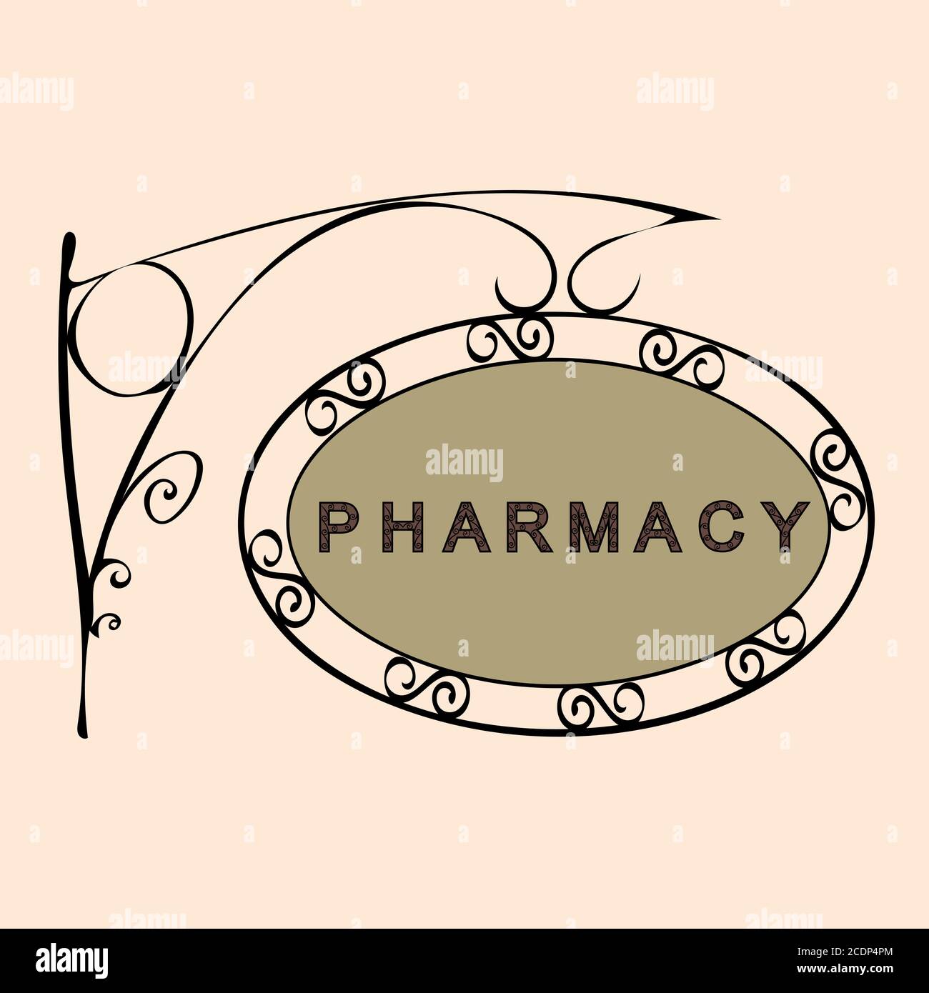 pharmacy retro vintage street sign Stock Photo - Alamy