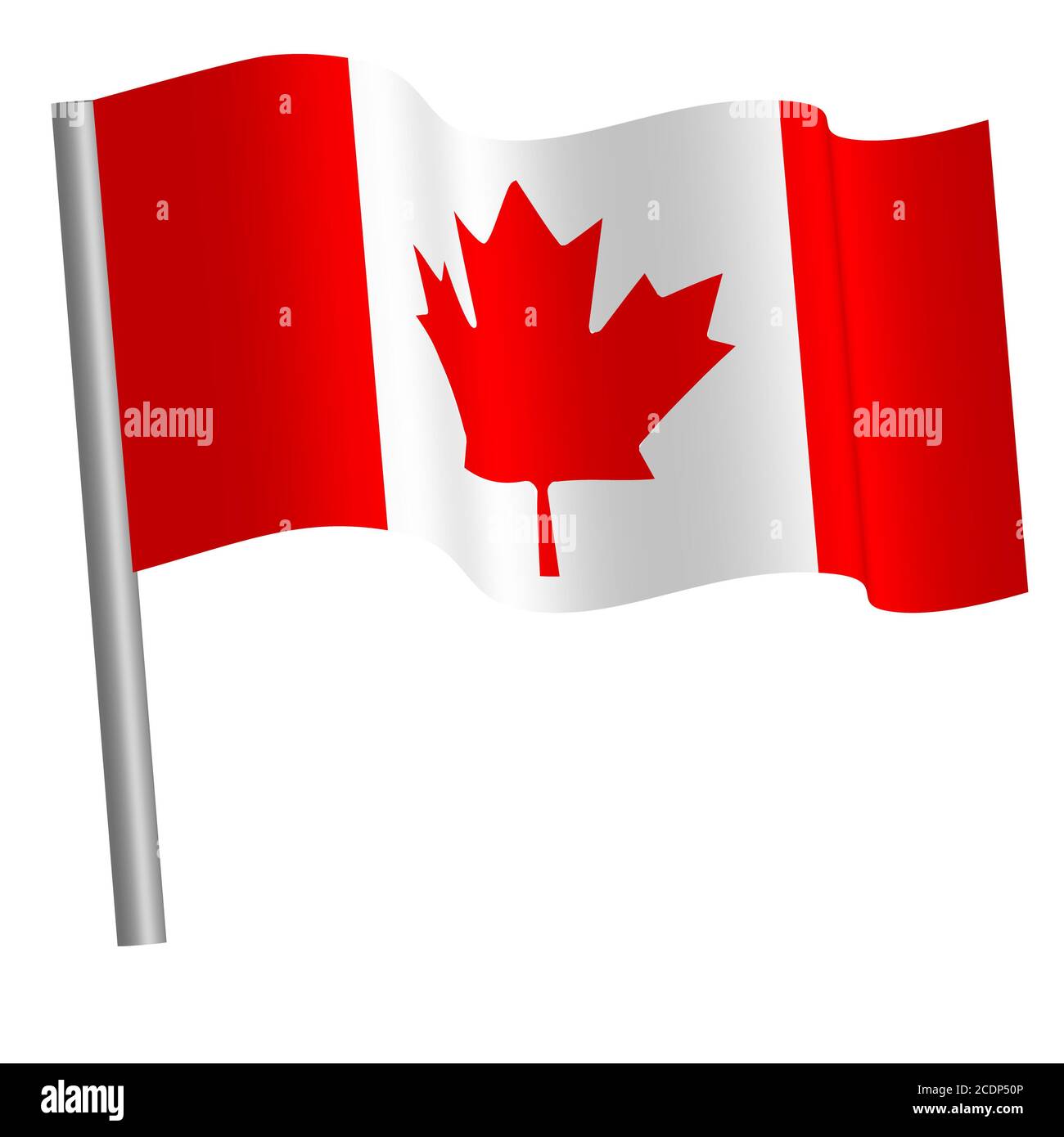 Canadian flag waving Stock Photo