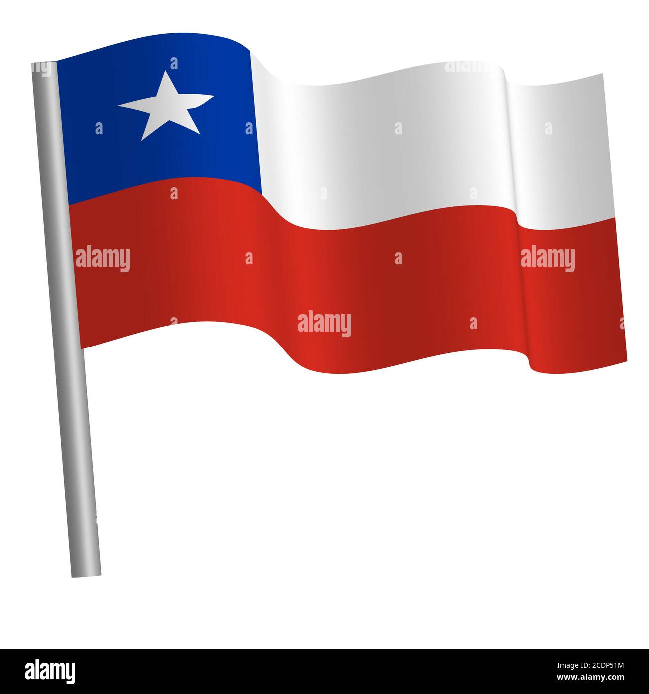 Ivory coast flag on a pole Stock Photo