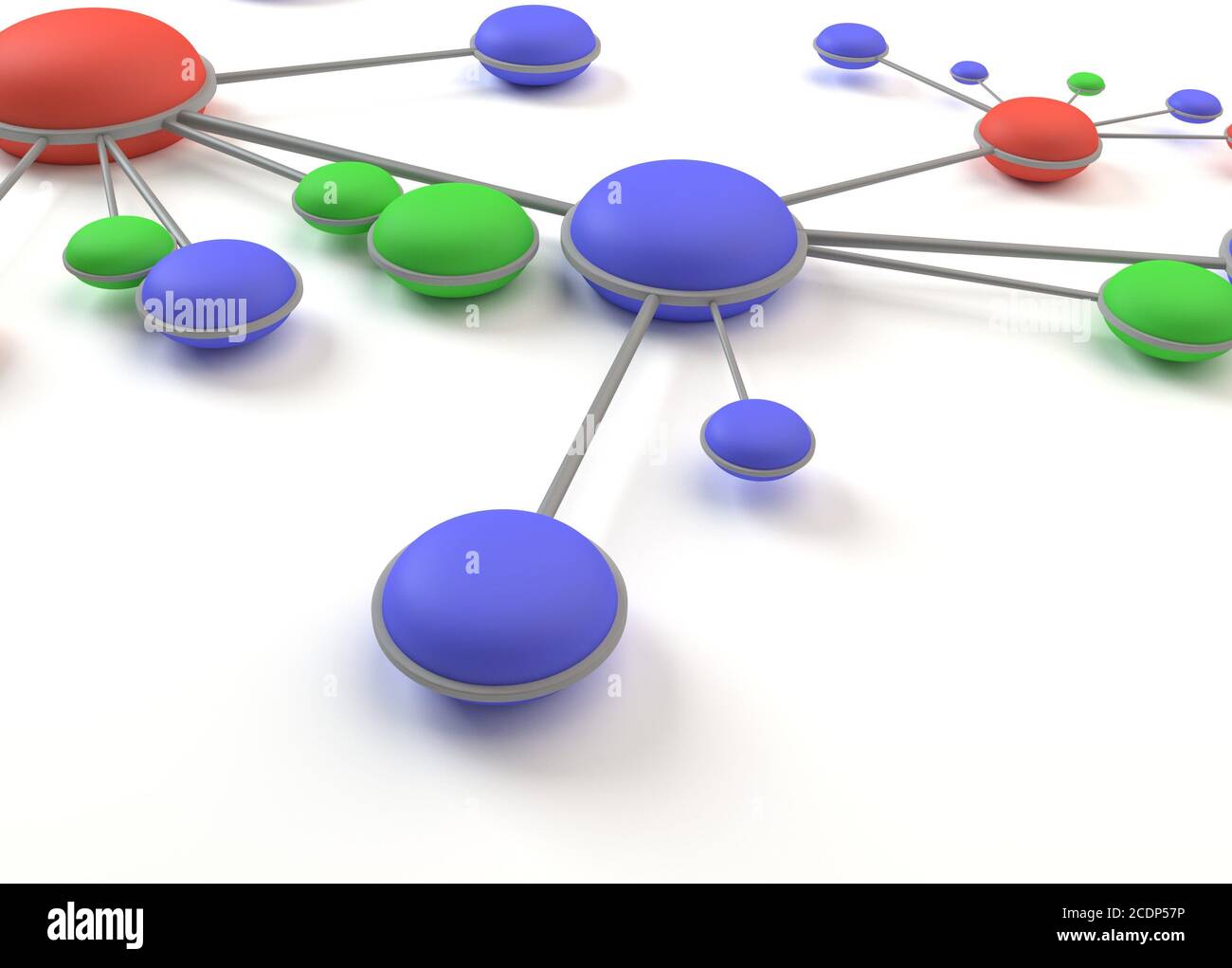 Abstract network circles cell 3D Stock Photo