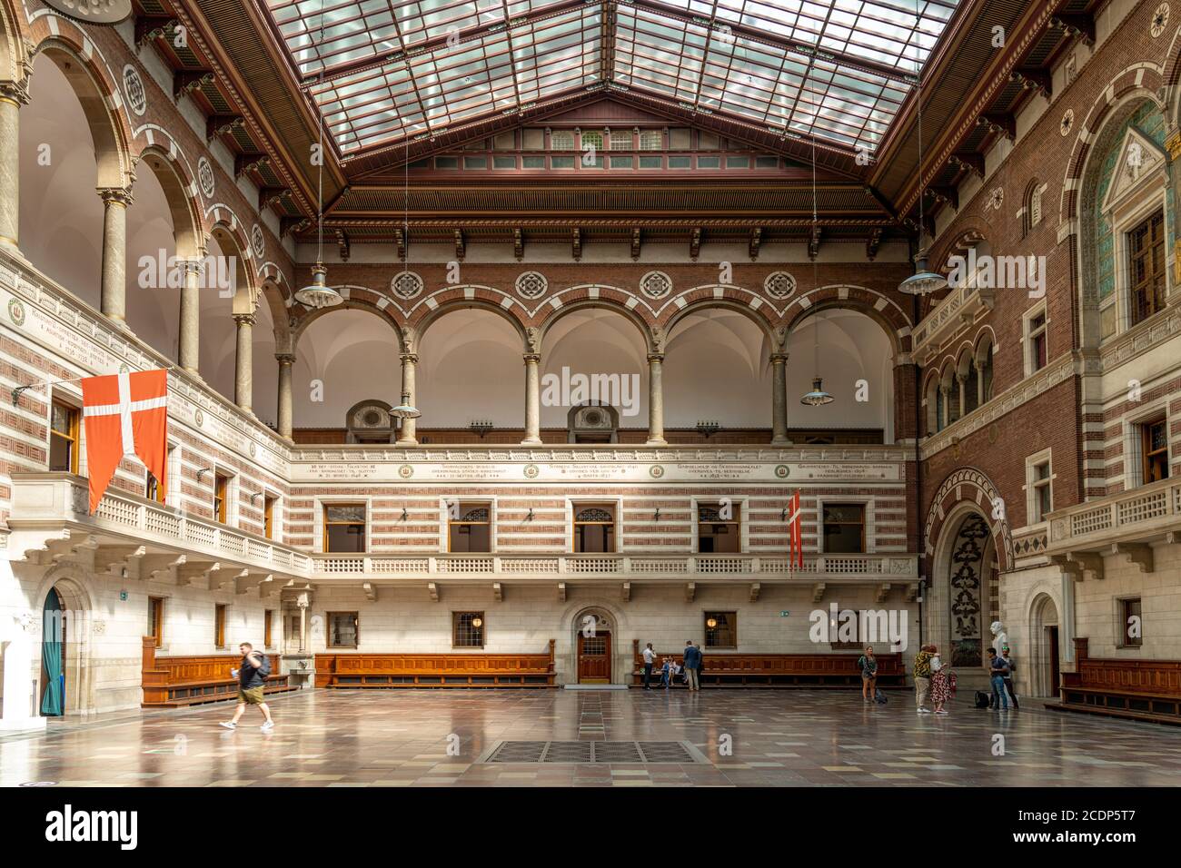 Innenraum des Kopenhagener Rathaus, Kopenhagen, Dänemark, Europa |  City Hall interior, Copenhagen, Denmark, Europe Stock Photo