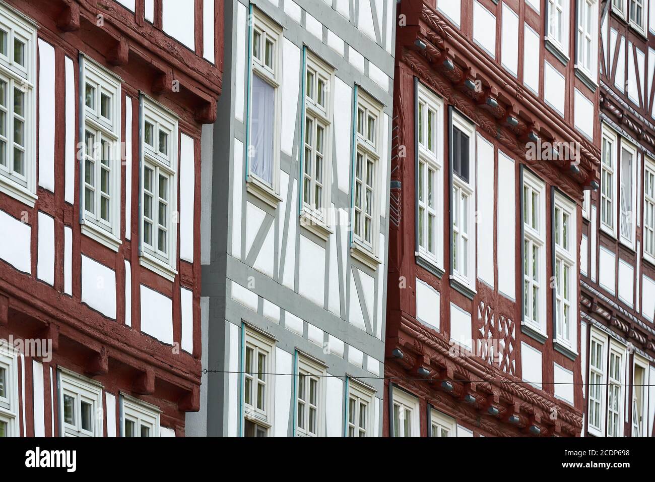 Frame Houses, Brückenstraße, Melsungen, Hesse, Germany Stock Photo