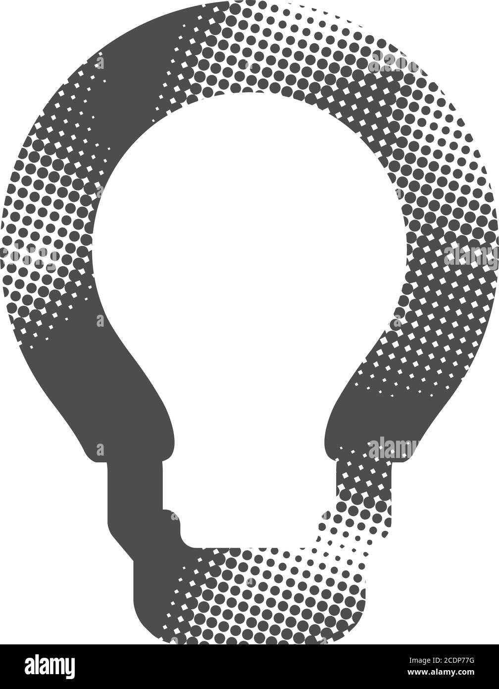 Bicycle spoke tensioning tool icon in halftone style. Black and white monochrome vector illustration. Stock Vector