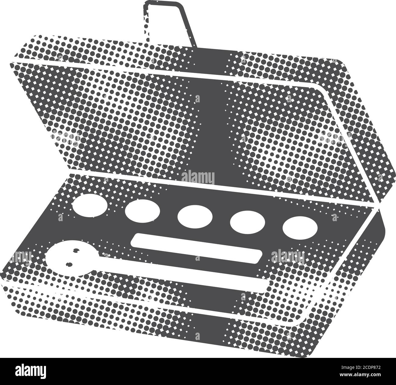 Socket wrench icons in halftone style. Automotive vehicle maintenance