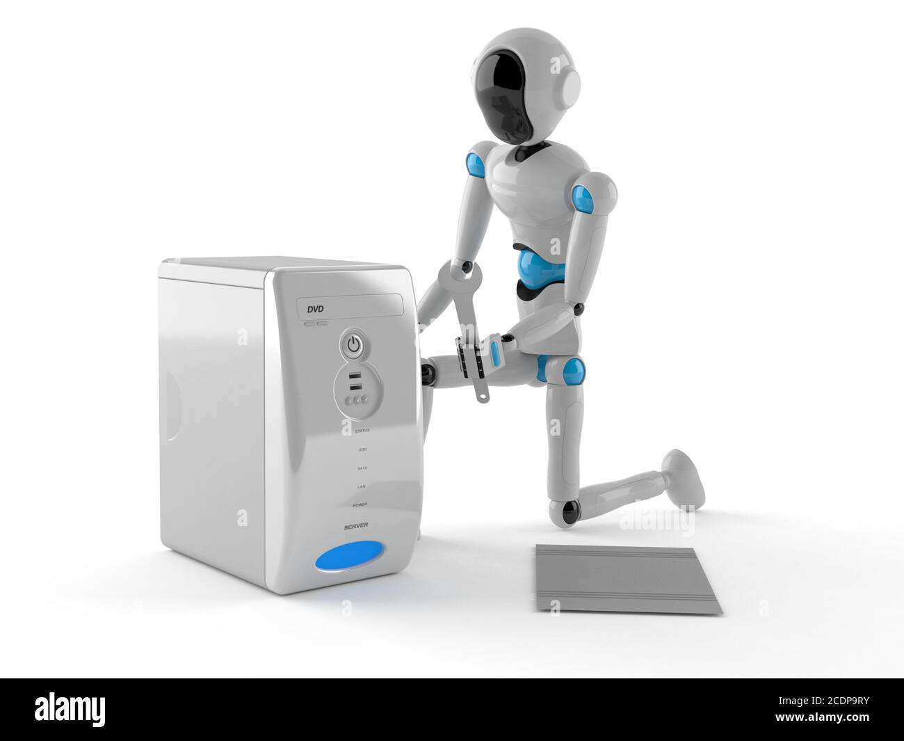 Robot Fixing Computer Repair computer robot hi-res stock photography and images - Alamy