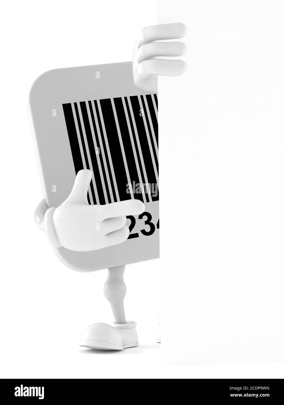 Barcode character isolated on white background Stock Photo
