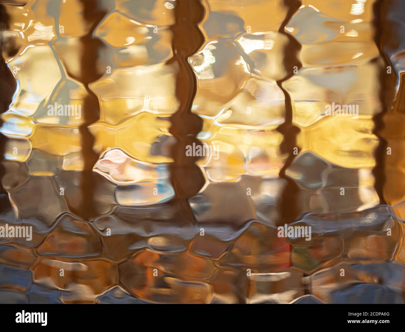 Real corrugated glass abstract background texture Stock Photo