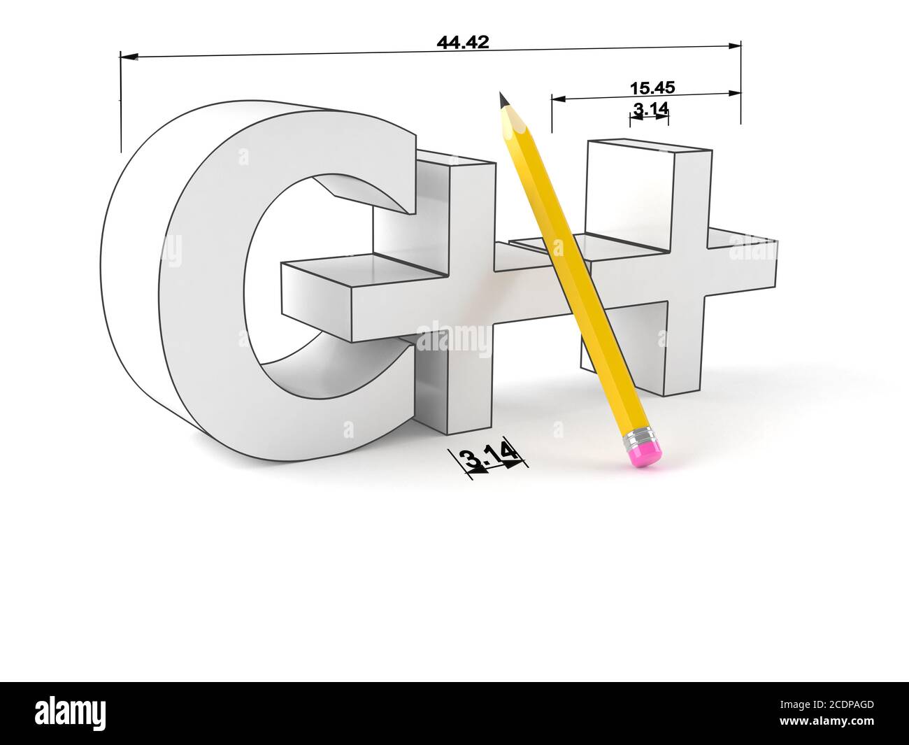 C++ concept isolated on white background Stock Photo - Alamy