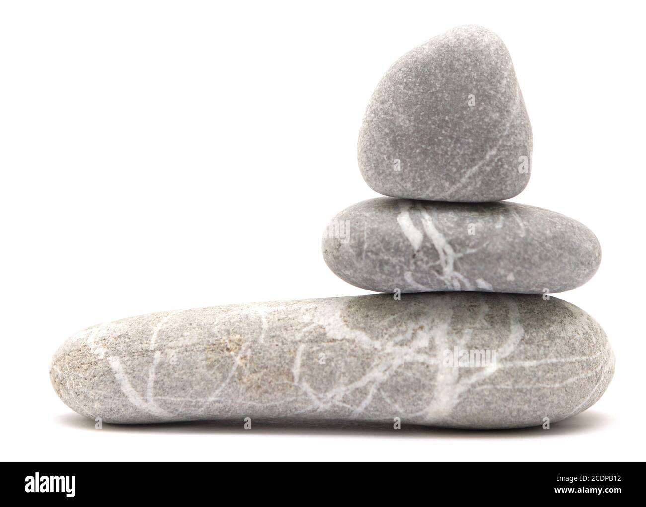 balancing pebble tower Stock Photo