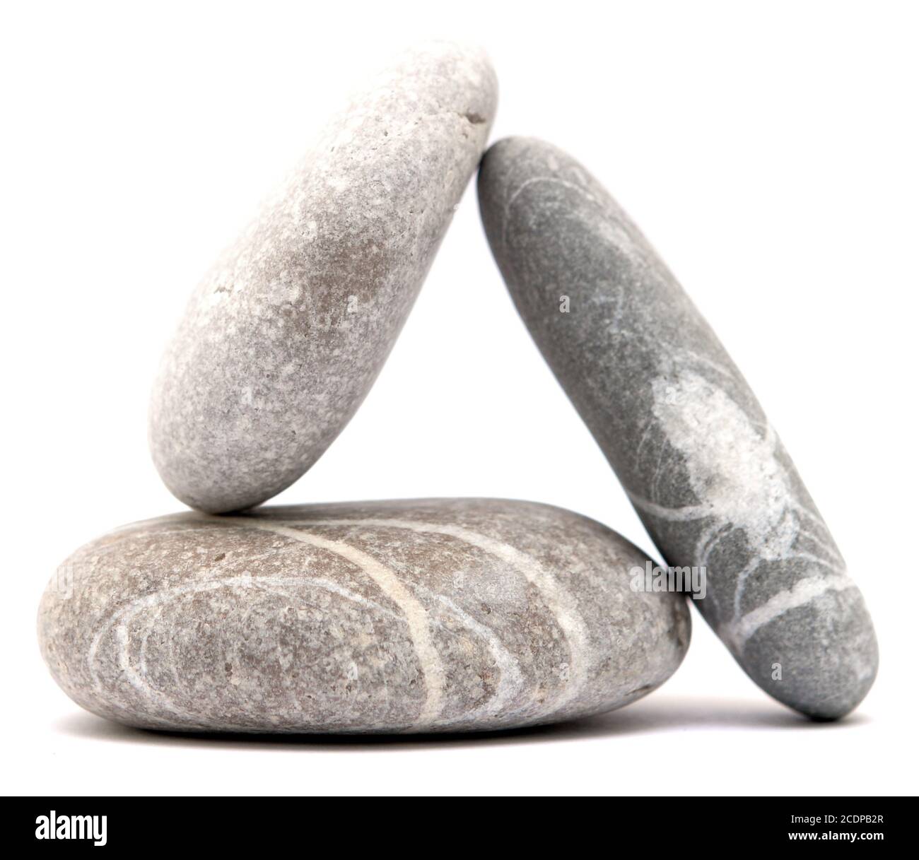 balancing pebble tower Stock Photo