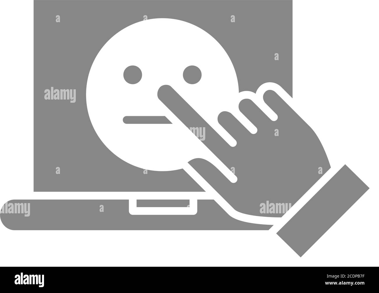 Indifferent emoticon Black and White Stock Photos & Images - Alamy