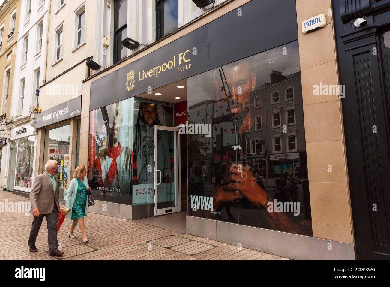 Cork, Ireland. 29th Aug, 2020. Liverpool FC Store Opening, Cork City. A  Liverpool FC pop up store opened its doors at 12pm today on St Patrick's  Street today. The store is selling