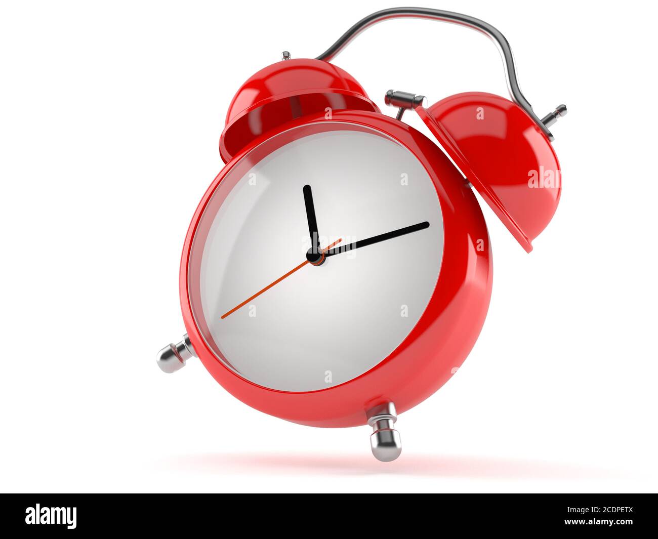 Alarm clock isolated on white background Stock Photo - Alamy