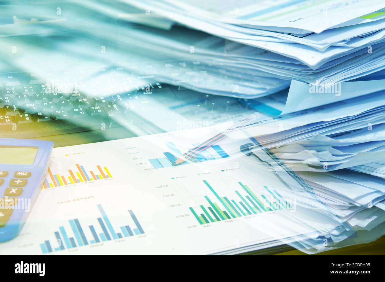 Pile of documents Stock Photo